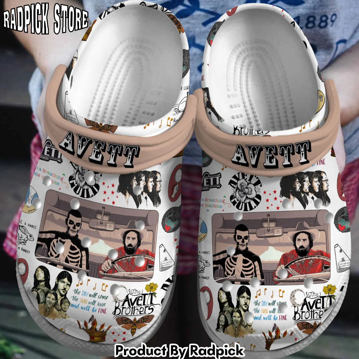 Radpick premium the avett brothers music clogs shoes comfortable for men women rp6522073